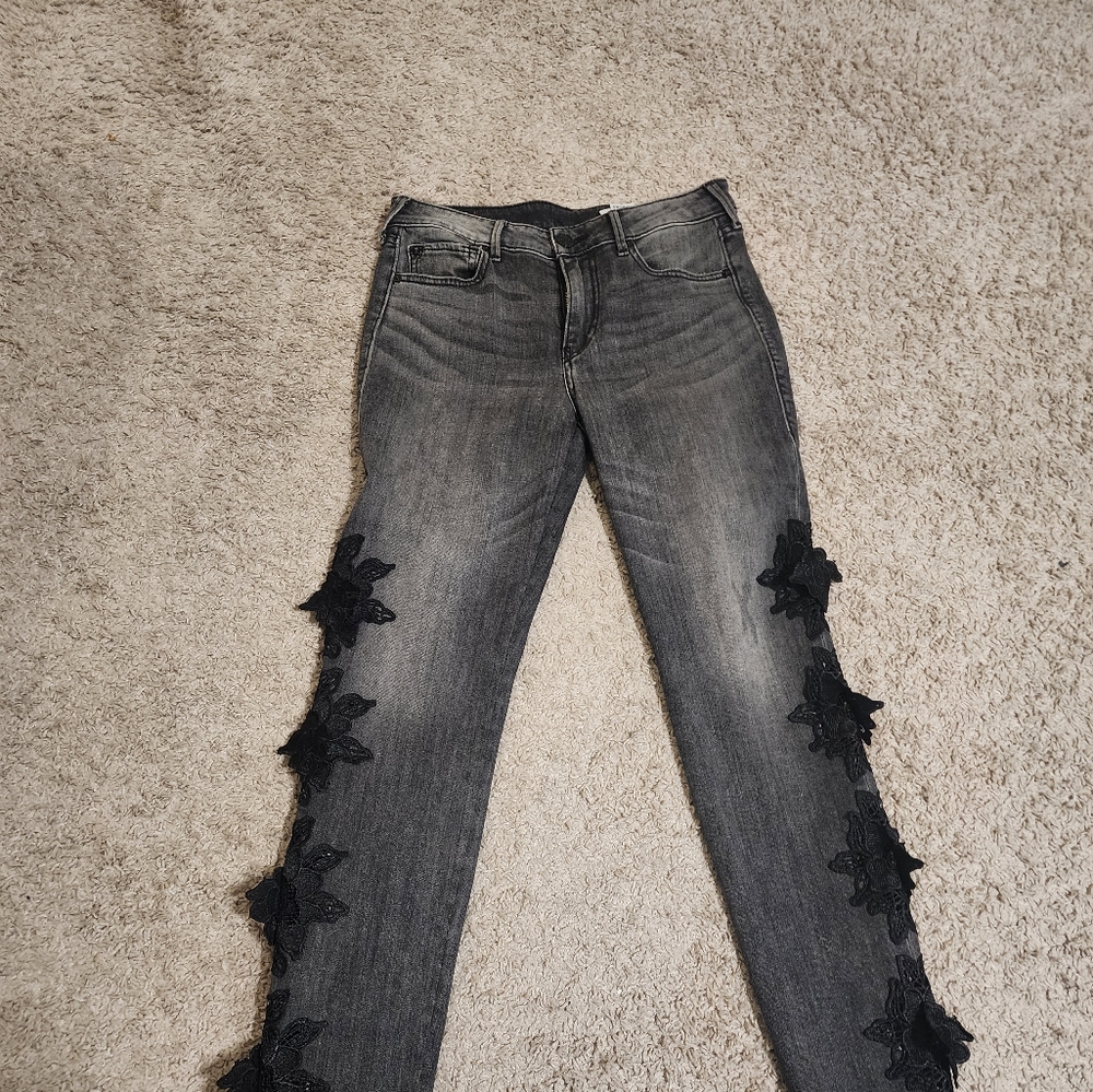 True Religion Black Jeans Jennie Curvy Mid Rise Skinny